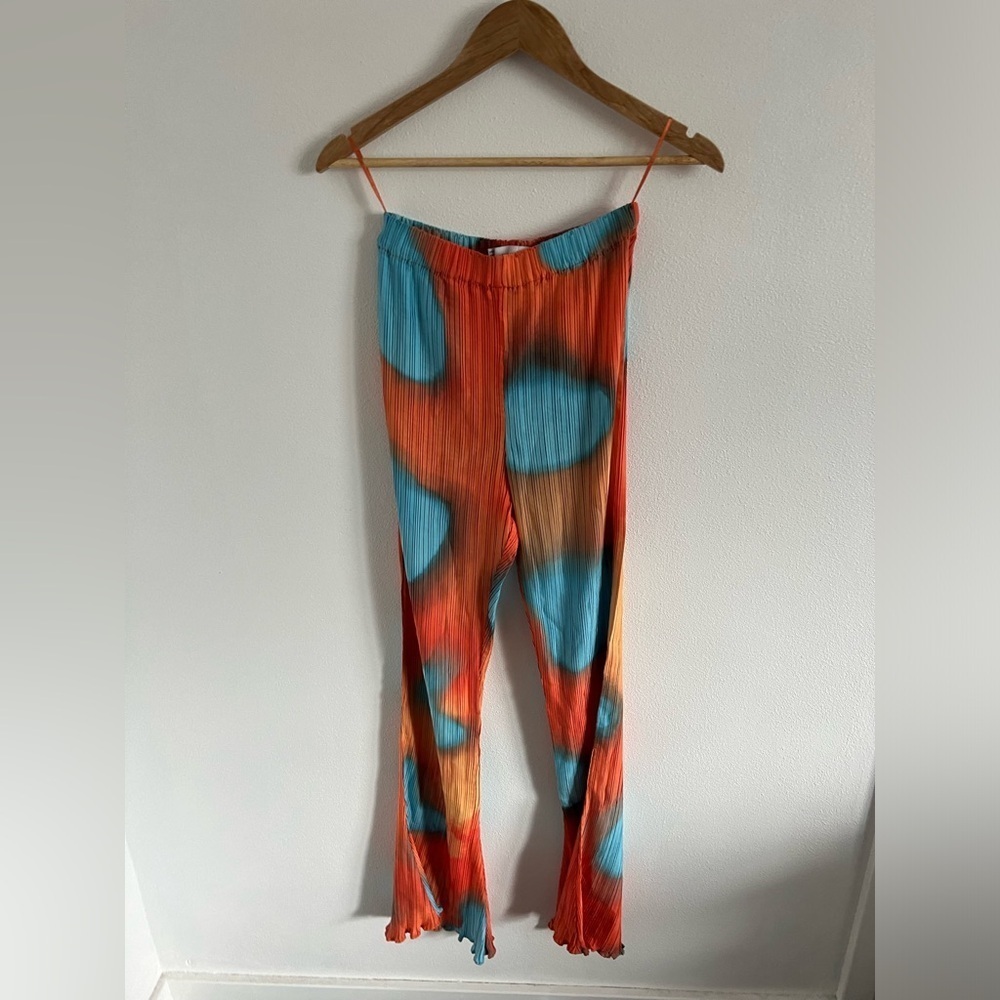 Arthur Box Pleat Two Piece Orange & Blue Set, size 4 - Picture 5 of 9